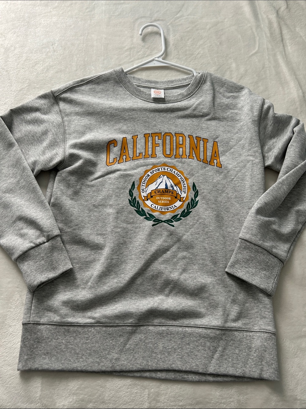 Gray 'California' Graphic Kid’s Oversized Crewneck Sweatshirt